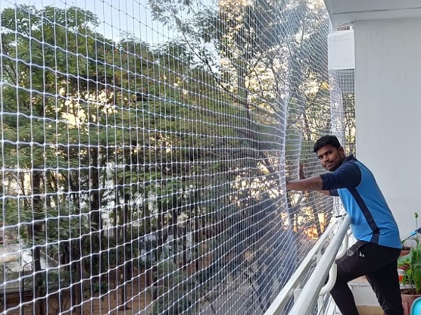 Balcony Bird Nets Installation - Pigeon Netting Fixing Near Me in Hyderabad  - Call 8147069933 Cost/ Price Offers In Hyderabad